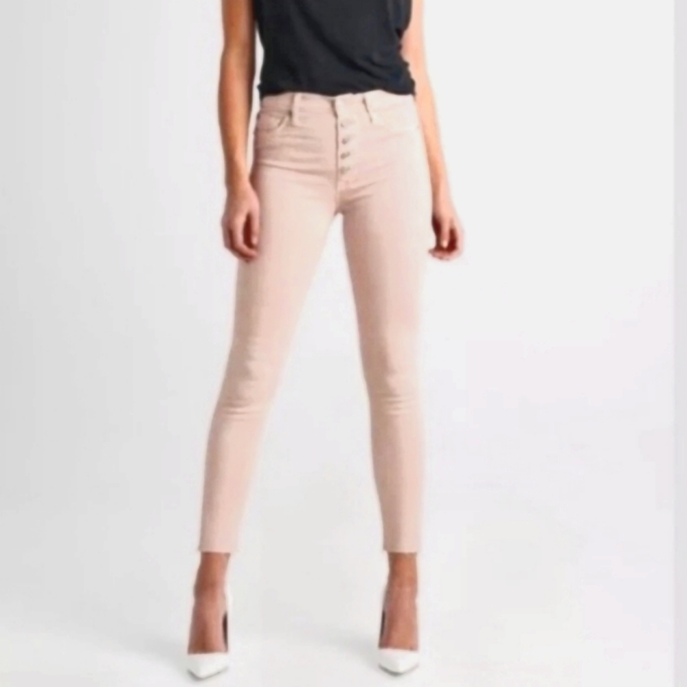 Hudson High Rise Skinny Jeans In Blush